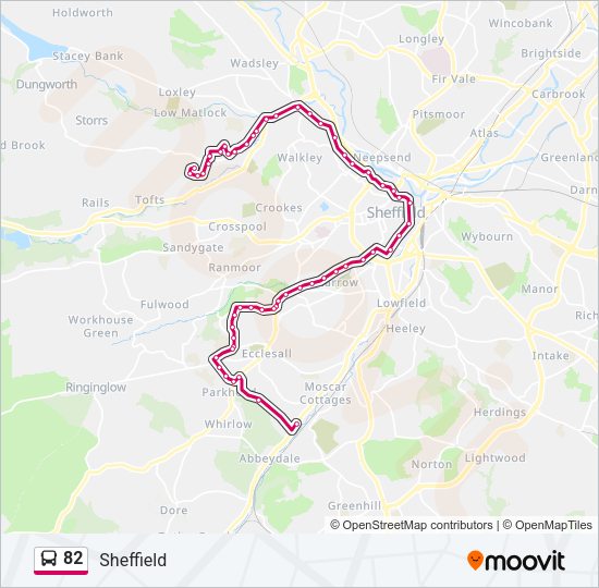 82 bus Line Map