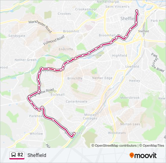 82 Bus Line Map