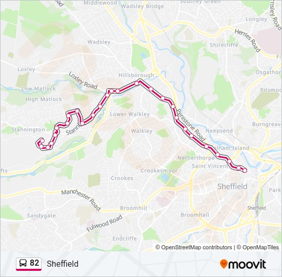 82 Bus Line Map