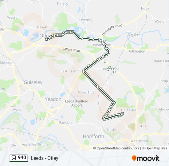 940 bus Line Map