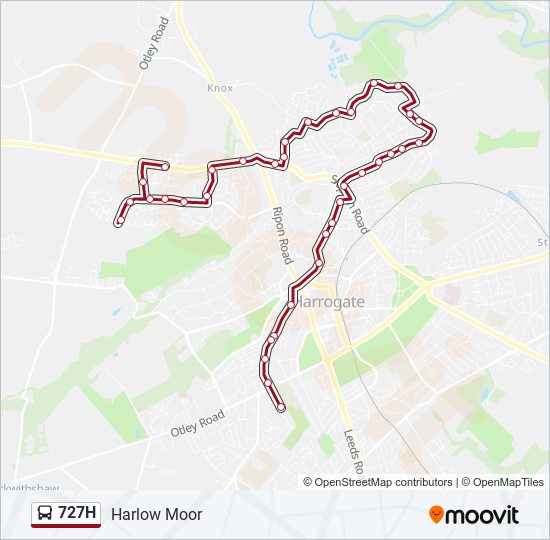 727H bus Line Map