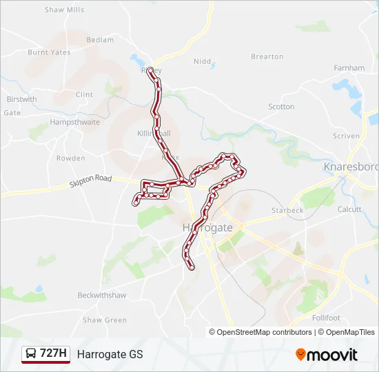 727H Bus Line Map