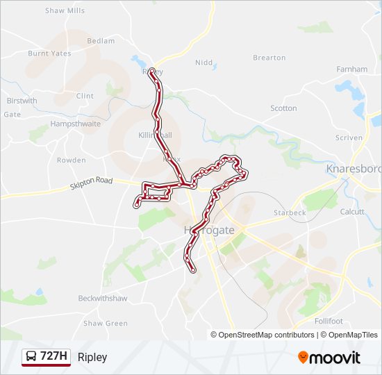 727H Bus Line Map
