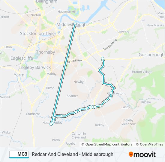 mc3 Route: Schedules, Stops & Maps - Middlehaven (Updated)
