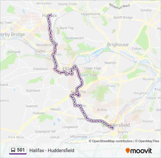 501 Bus Line Map