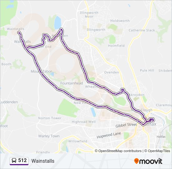 512 Bus Line Map