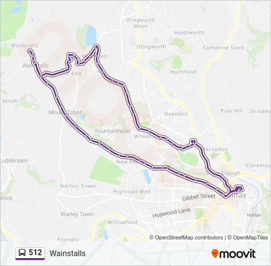 512 Bus Line Map