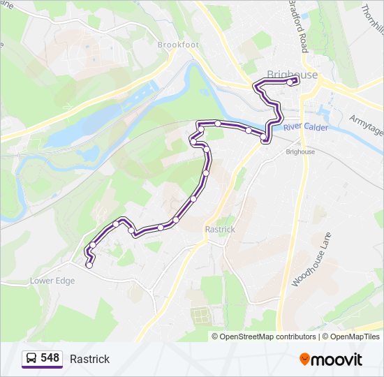 548 bus Line Map