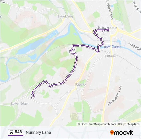 548 Bus Line Map