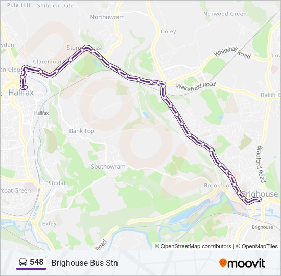 548 Bus Line Map