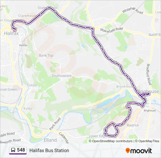 548 Bus Line Map