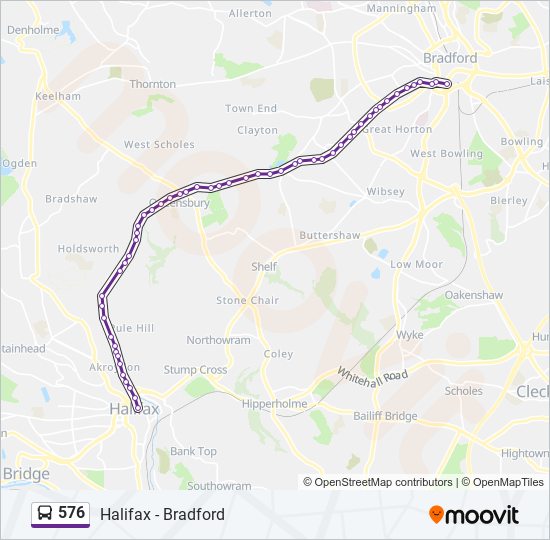 576 Route: Schedules, Stops & Maps - Bradford City Centre (Updated)