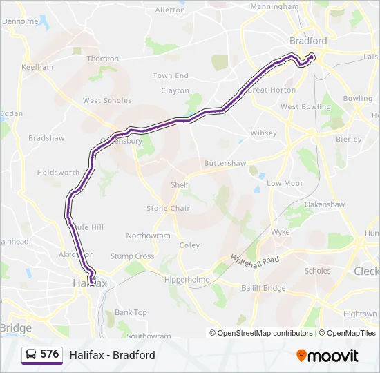 576 Bus Line Map