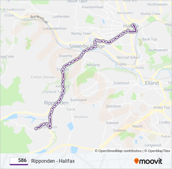 586 bus Line Map