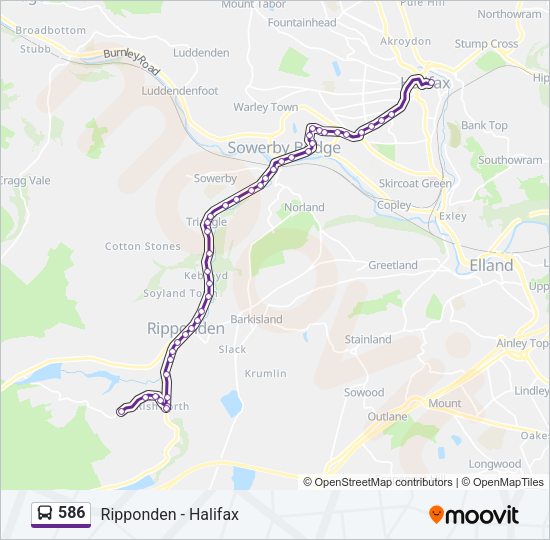 586 Bus Line Map