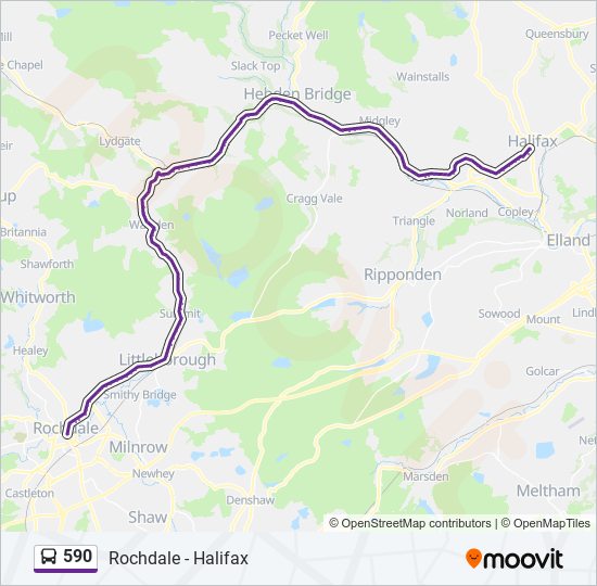 590 bus Line Map