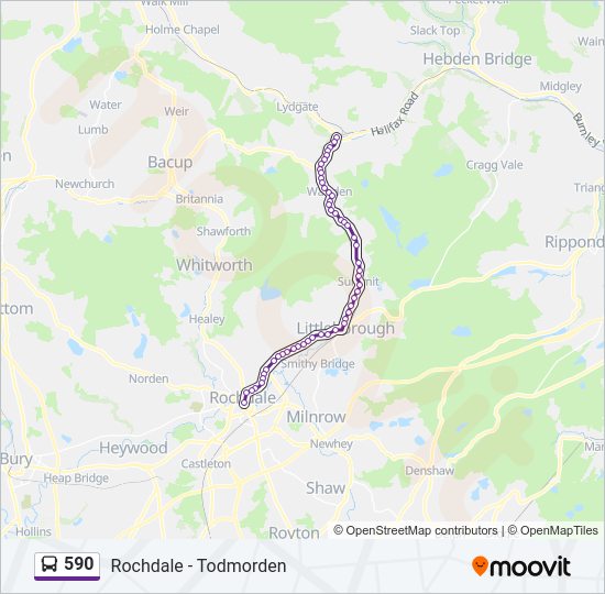 590 bus Line Map