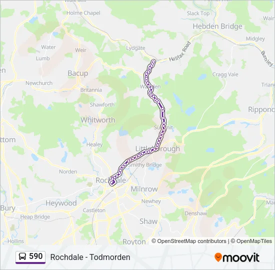 590 Bus Line Map