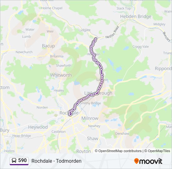 590 Bus Line Map