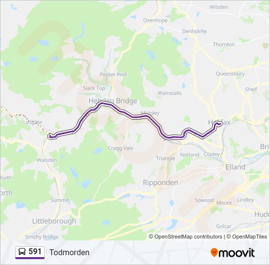 591 bus Line Map