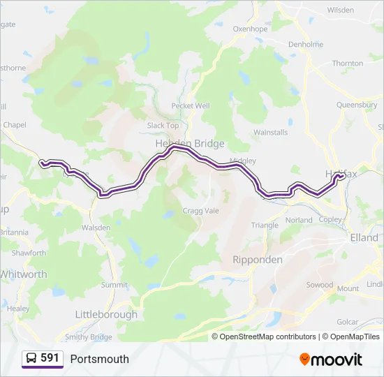 591 Bus Line Map
