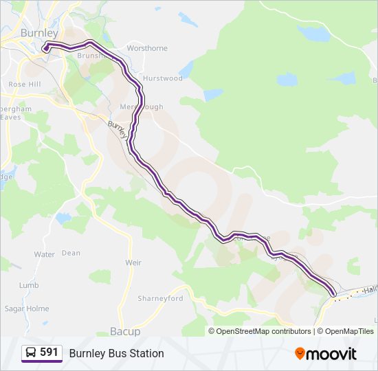 591 Bus Line Map