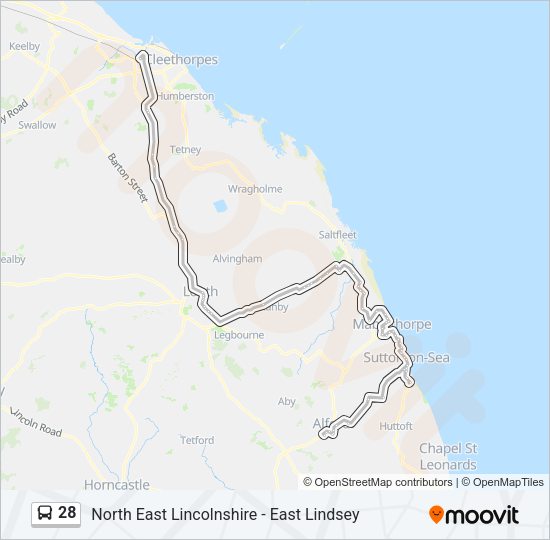 28 bus Line Map