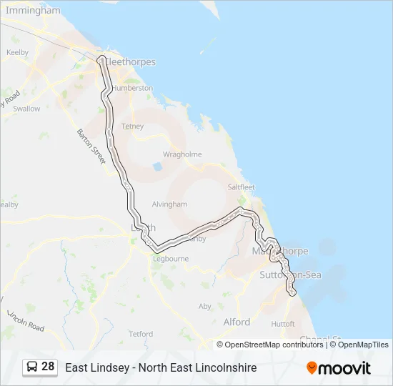 28 Bus Line Map