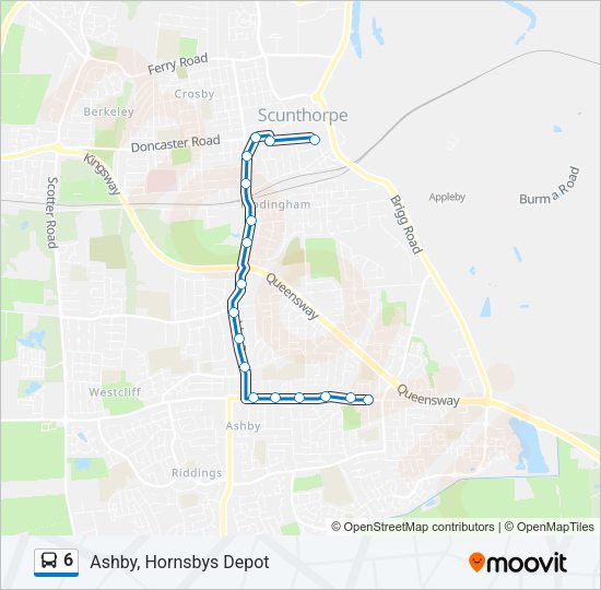 6 Bus Line Map