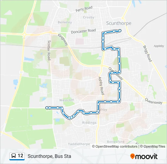 12 Bus Line Map