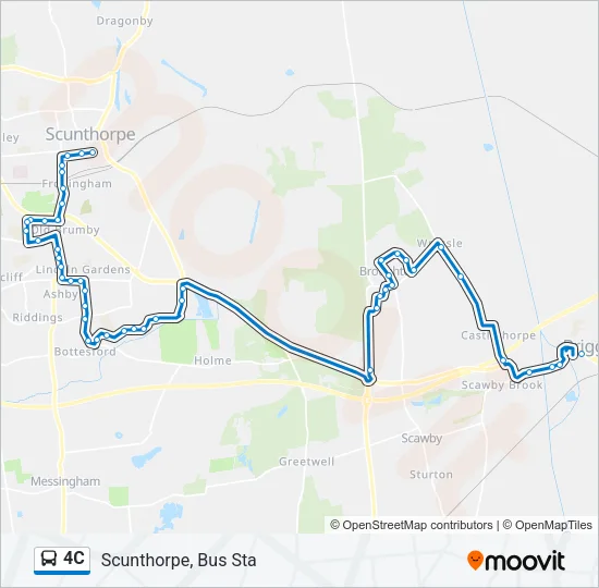 4C Bus Line Map