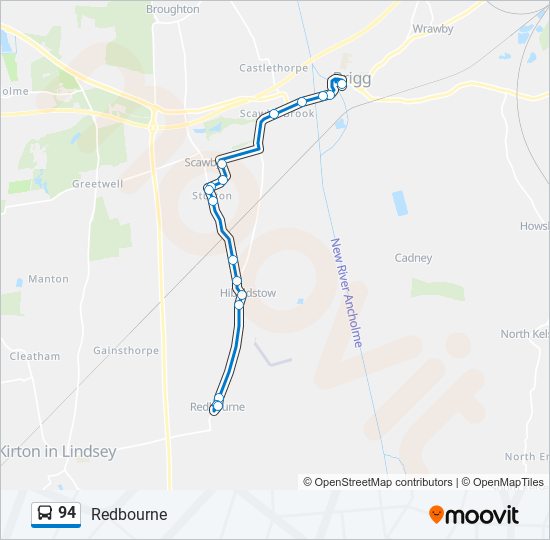 94 Bus Line Map