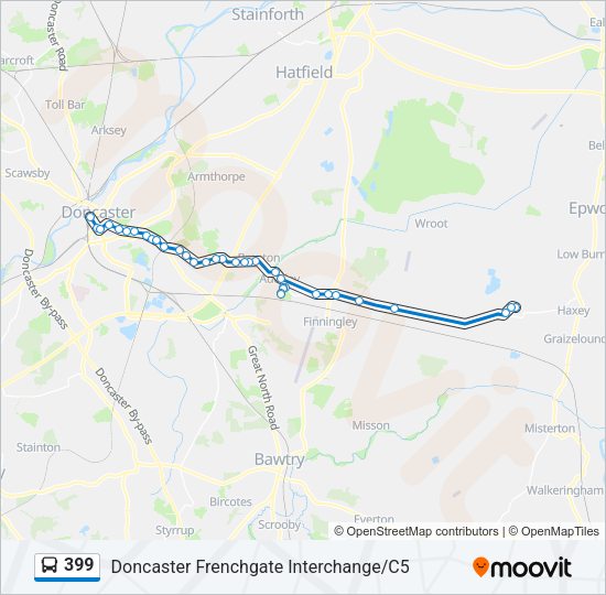 399 Bus Line Map