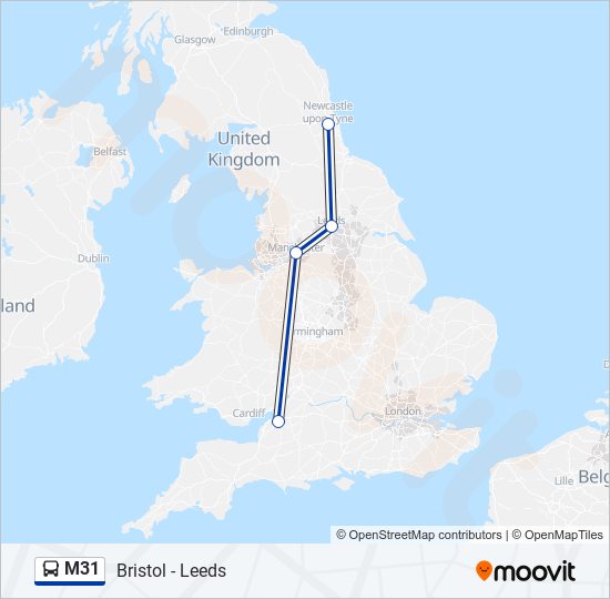 M31 Route Schedules Stops Maps Cabot Circus Updated m31-route-schedules-stops-maps-cabot-circus-updated