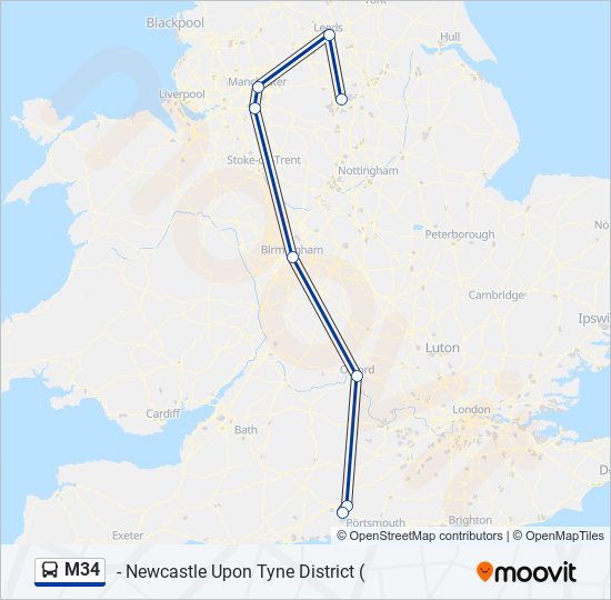 M34 Route Schedules Stops Maps Meadowhall Updated 