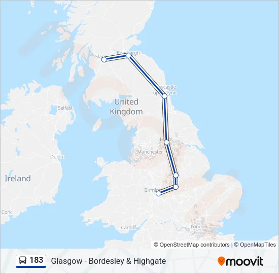183 Bus Line Map