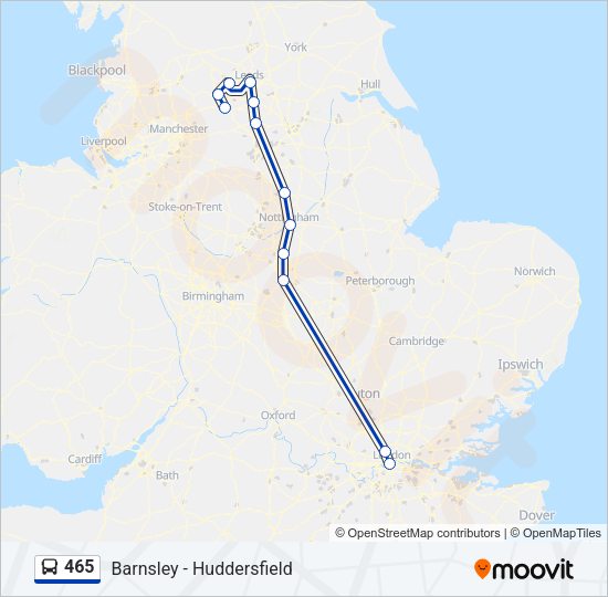 465 Bus Line Map