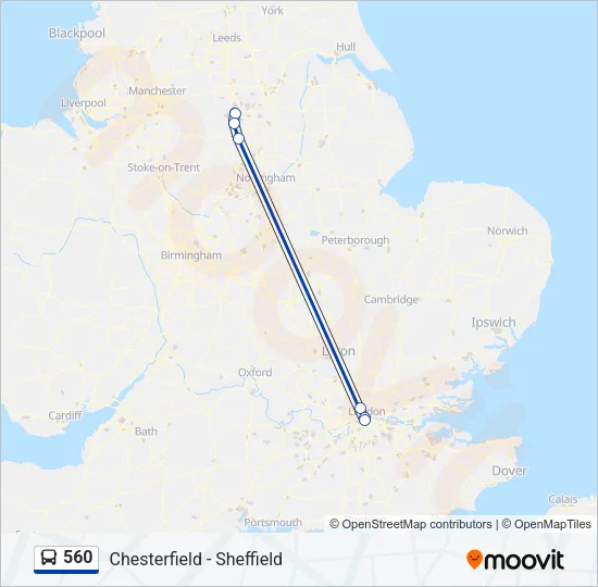 560 Bus Line Map