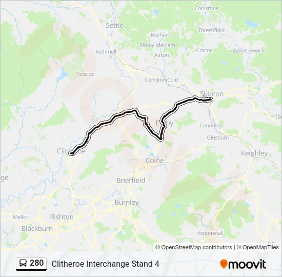 280 Bus Line Map