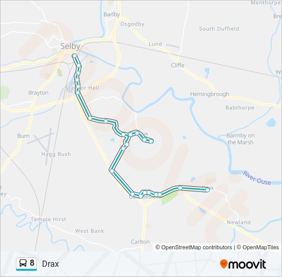 8 bus Line Map