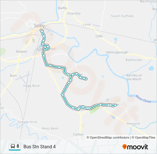 8 Bus Line Map