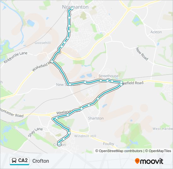 CA2 bus Line Map