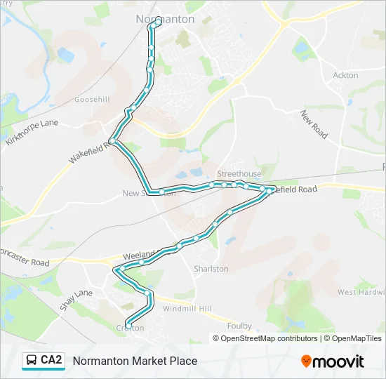 CA2 Bus Line Map