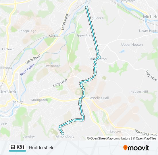 K81 Bus Line Map