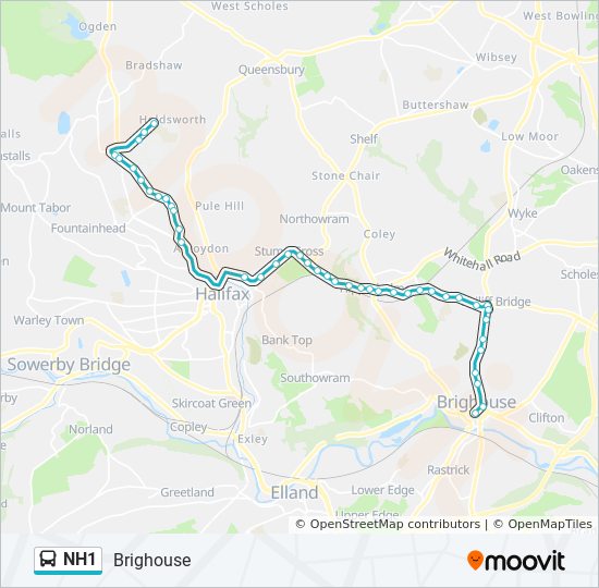 nh1 Route: Schedules, Stops & Maps - Brighouse (Updated)