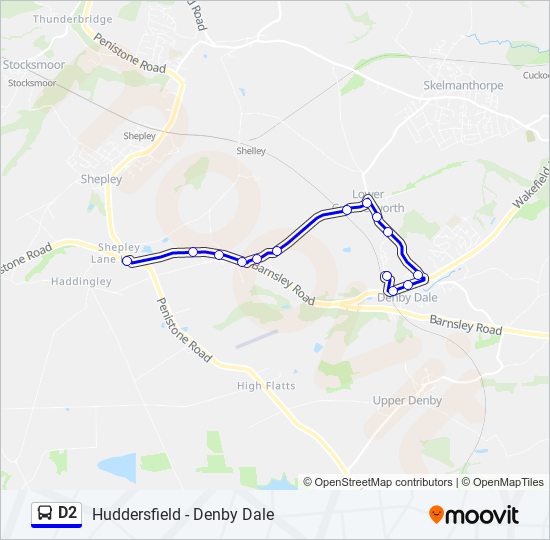 d2 Route: Schedules, Stops & Maps - Shepley (Updated)