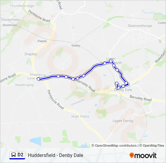 D2 Bus Line Map