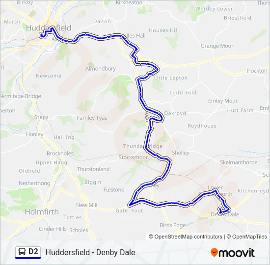D2 Bus Line Map