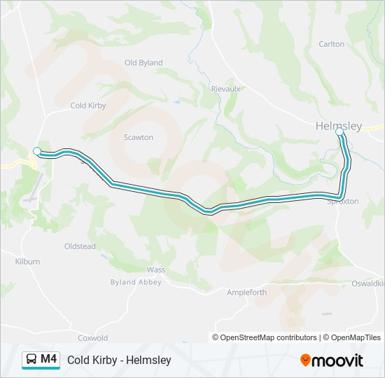 M4 Bus Line Map