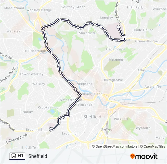 H1 Bus Line Map